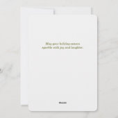 2025 Botanische Kersttekst Enkele foto Feestdagenkaart (Achterkant)