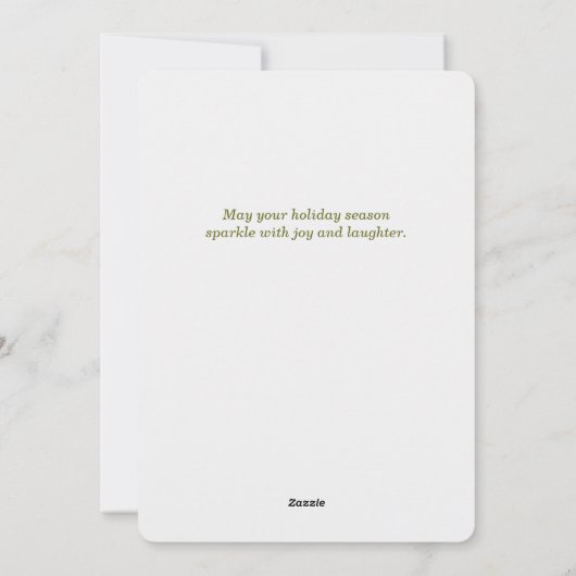 2025 Botanische Kersttekst Enkele foto Feestdagenkaart (Achterkant)