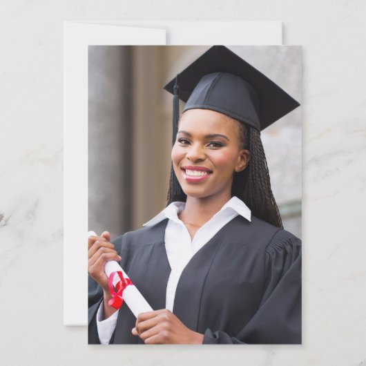 2025 Bourgogne Gold Agaat Foto Afstuderen Kaart (Achterkant)