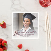 2025 Bourgogne Script Foto Afstudeerfeest Servet (Insitu)