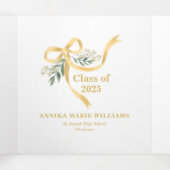 2025 Bow Afstuderen Multi Photo Drieluik Aankondiging (Binnenkant midden)