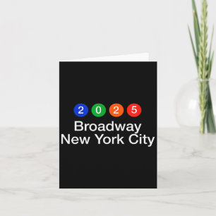 2025 Broadway New York City Subway stijl Nieuwjaar Kaart