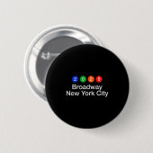 2025 Broadway New York City Subway Stijl Nieuwjaar Ronde Button 5,7 Cm (Voorkant /achterkant)