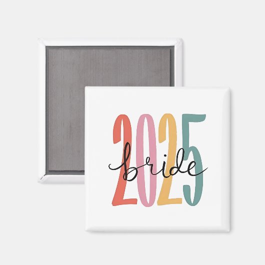 2025 Bruid bruiloft aankondiging huwelijk Magneet (Voorkant / Achterkant)