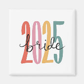 2025 Bruid bruiloft aankondiging huwelijk Magneet (Voorkant)