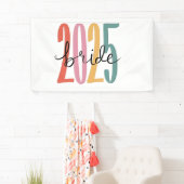 2025 Bruid bruiloft aankondiging huwelijk Spandoek (Insitu)