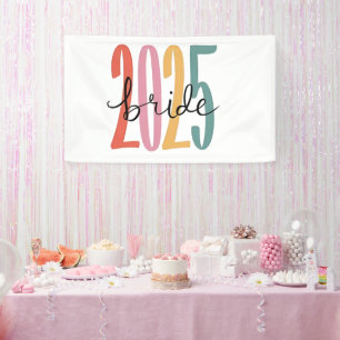 2025 Bruid bruiloft aankondiging huwelijk Spandoek