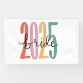 2025 Bruid bruiloft aankondiging huwelijk Spandoek (Horizontaal)