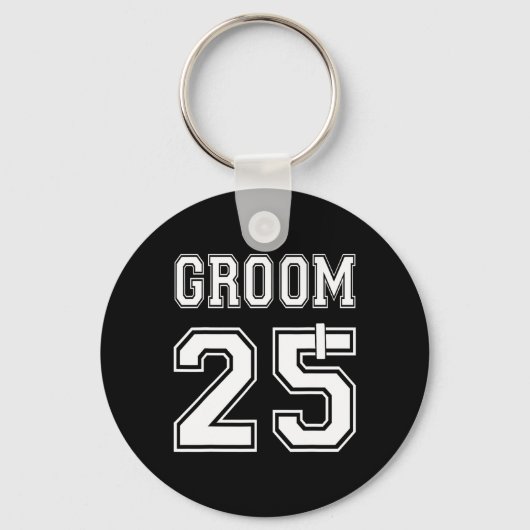 2025 Bruidegom Verlovingsfeest Matching Honeymoon Sleutelhanger (Voorkant)