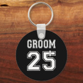 2025 Bruidegom Verlovingsfeest Matching Honeymoon Sleutelhanger (Voorkant)