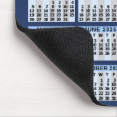 2025 Calendar Blue Easy Custom Business Logo Naam Muismat (Hoek)