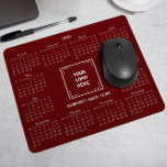 2025 CALENDAR CORPORATE BUSINESS LOGO RED MUISMAT<br><div class="desc">Ontwerp uw eigen aangepaste 2025 kalender muismat met uw bedrijf logo. Het is een perfecte promotionele weggeefactie of bedrijfscadeau voor klanten, leveranciers, werknemers en andere gewaardeerde personen. De kalender wordt elegant weergegeven met een geavanceerd serif-lettertype, wat zorgt voor duidelijkheid en professionaliteit, terwijl de lay-out alle 12 maanden in één oogopslag...</div>