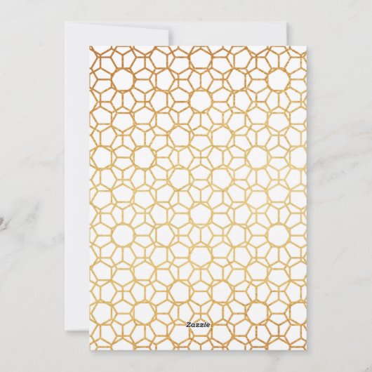 2025 Calendar Gold Glitter Script Minimalistische  Feestdagenkaart (Achterkant)