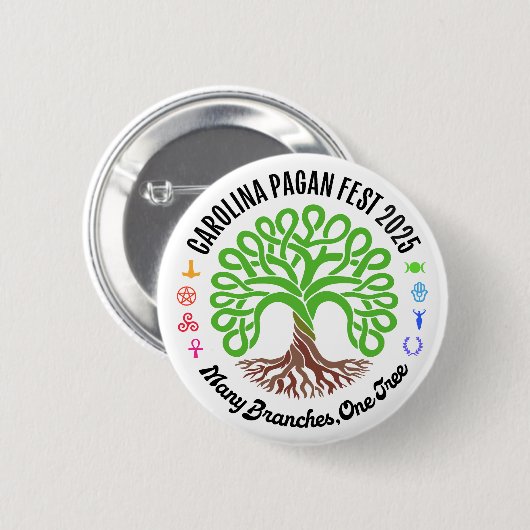 2025 Carolina Pagan Fest Button (Voorkant /achterkant)