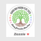 2025 Carolina Pagan Fest Sticker Transparant (Vel)