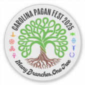 2025 Carolina Pagan Fest Vinyl Sticker (Voorkant)