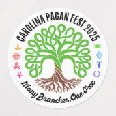 2025 Carolina Pagan Fest Waterdichte Stickers (Design 1)