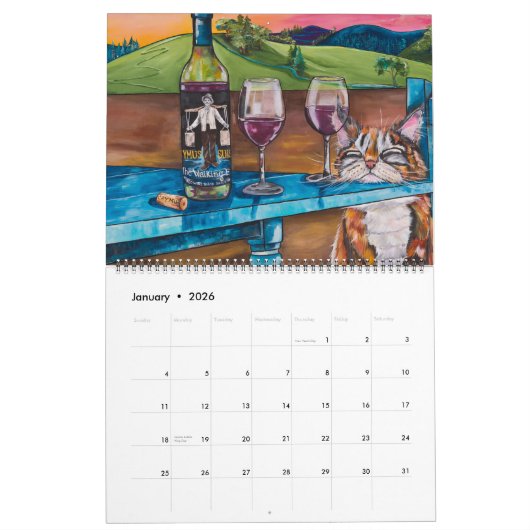 2025 Cat Artist Series Calendar second version Kalender (Jan 2026)