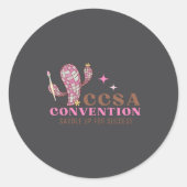 2025 Ccsa Convention  Ronde Sticker (Voorkant)