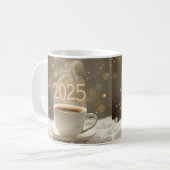 2025 Celebration Coffee Mok – Feestelijke Nieuwjaa (Voorkant links)