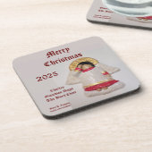 2025 CHARLES MERRY CHRISTMAS GUARDIAN ANGEL BIER ONDERZETTER (Linkerzijde)