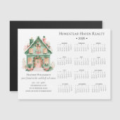 2025 Charmant onroerend goed magnetische kalender (Voorkant / Achterkant)