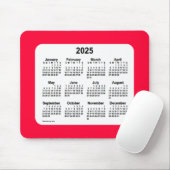 2025 Cherry Red Calendar van Janz Muismat (Met muis)