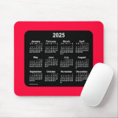 2025 Cherry Red Neon Calendar van Janz Muismat (Met muis)