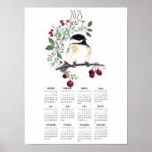 2025 Chickadee Berry Branch Poster Kalender (Voorkant)