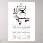 2025 Chickadee Berry Branch Poster Kalender (Voorkant)