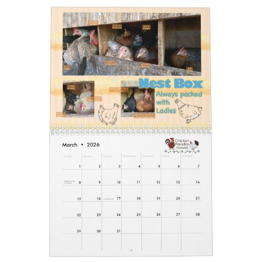 2025 Chicken Paradise Hawaii Kalender チキンパラダイス ハ ワ (Mar 2026)