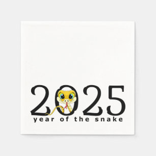 2025 Chinees Nieuwjaar Cartoon Snake Napkins Servet