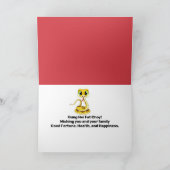 2025 Chinees Nieuwjaar Cartooneslang Vakantiewensk Feestdagen Kaart (Binnen)