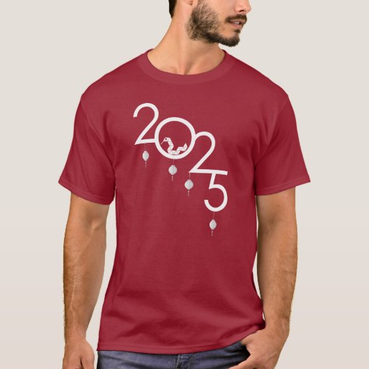 2025 Chinees Nieuwjaar Origami Slang T-shirt (Voorkant)