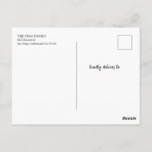 2025 Chinees Nieuwjaar PaperCut Snake Stamp Border Briefkaart (Achterkant)