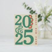2025 Chinees Nieuwjaar van het Snake Green Briefka Briefkaart (Staand voorkant)