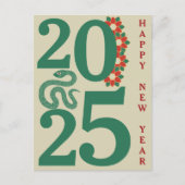 2025 Chinees Nieuwjaar van het Snake Green Briefka Briefkaart (Voorkant)