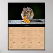 2025 Chipmunk Wandkalender Poster (Voorkant)