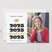 2025 Christelijk Goud Afstuderen Fotoaankondiging Aankondiging (Voorkant)