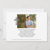 2025 Christelijk Zwart Rood Foto Afstuderen Aankondiging (Achterkant)