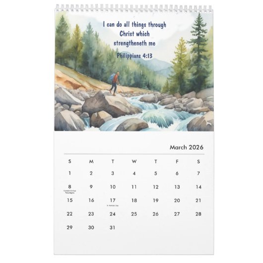 2025 Christelijke Bijbelverzen Inspirerend Kalender (Mar 2026)