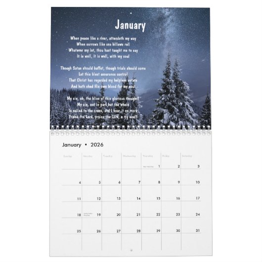 2025 Christelijke  hymne Kalender (Jan 2026)