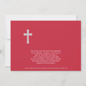 2025 Christelijke rode Afstuderen fotoaankondiging Aankondiging (Achterkant)