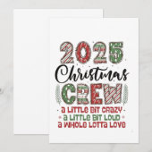 2025 Christmas Crew Family Matching Outfit Xmas  Kaart (Voorkant / Achterkant)