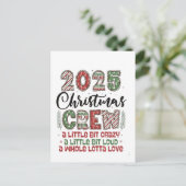 2025 Christmas Crew Family Matching Outfit Xmas  Uitnodiging Briefkaart (Staand voorkant)