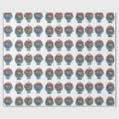 2025 Christmas Ginger Jars Jar Wreath Cadeaupapier (Vlak)