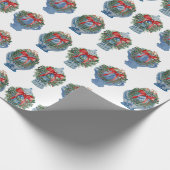 2025 Christmas Ginger Jars Jar Wreath Cadeaupapier (Hoek)