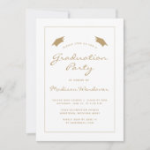 2025 Classic Gold White Border Graduation Party Kaart (Voorkant)