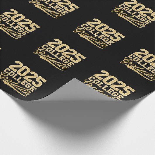 2025 College Afstuderen Afstuderen Senior School Cadeaupapier (Hoek)