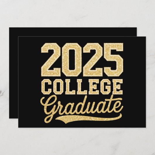 2025 College Afstuderen Afstuderen Senior School Kaart (Voorkant / Achterkant)
